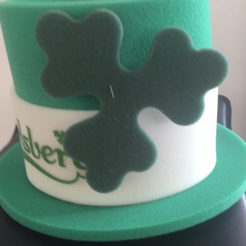 NWOT: St. Patrick’s Day Carlsberg Shamrock Hat NEW - Picture 7 of 7